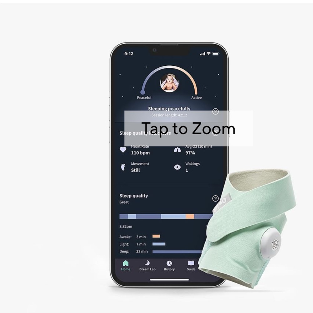 Owlet Mint Green Baby Monitor Sock